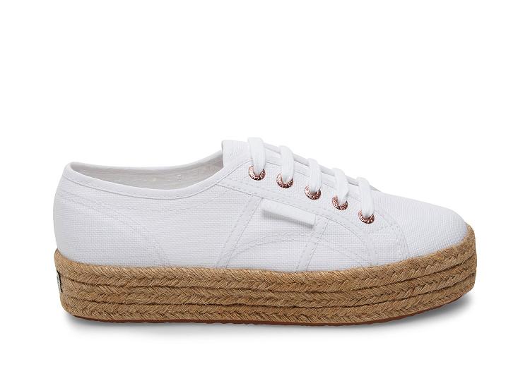 Superga 2730 Cotropew White Pink - Womens Superga Platform Shoes